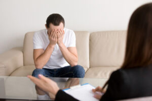 men consulting psychiatrist